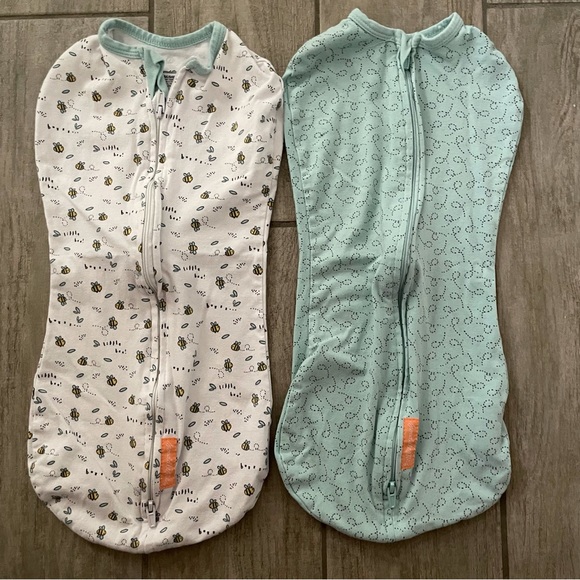 SwaddleMe Pajamas 2 Swaddleme Pods Zipup Boy Girl Gender Neutral